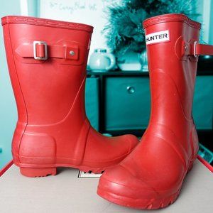 Hunter Original Red Rubber Boots Size 39 / US 8